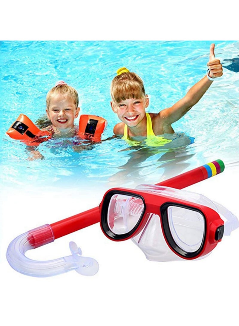 مجموعة نظارات الغوص للأطفال والكبار، قناع مضاد للصدمات والضباب مع أنبوب تنفس نصف جاف، إكسسوارات الغوص بالسنوركل للرياضات المائية، معدات الغوص تحت الماء، معدات سنوركل متينة - Image 5