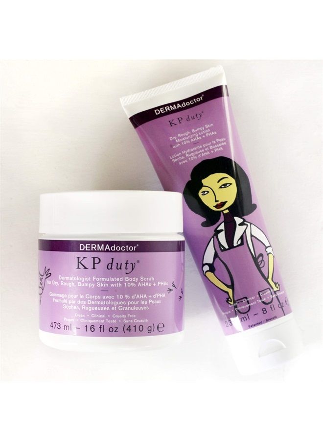 DERMAdoctor مجموعة KP ديو للبشرة الجافة لمرض الشعر الجلدي + البشرة الجافة والخشنة + البقع الخشنة مع 10% AHAs + PHAs - Image 2