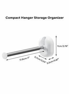 Excefore Hanger Stacker Clothes Hangers Storage Holder Set, 2PCS 304 Stainless Steel Organizer Stacker, Space Saving Caddy Stand for Closet Laundry Room  - Image 5