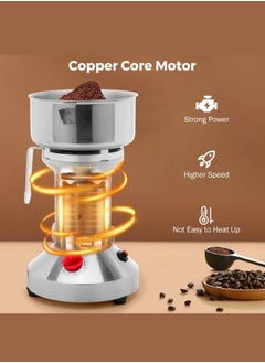 SILVER CREST SILVER CREST Powerful Powder & Cereal Grinder 400 GM & 1000 Germany Technology Best Quality Electric Grain Mill Grinder for Herb Pulveriser Food Grade Stainless Steel Grinding Machine for Grain 250G  - Image 2