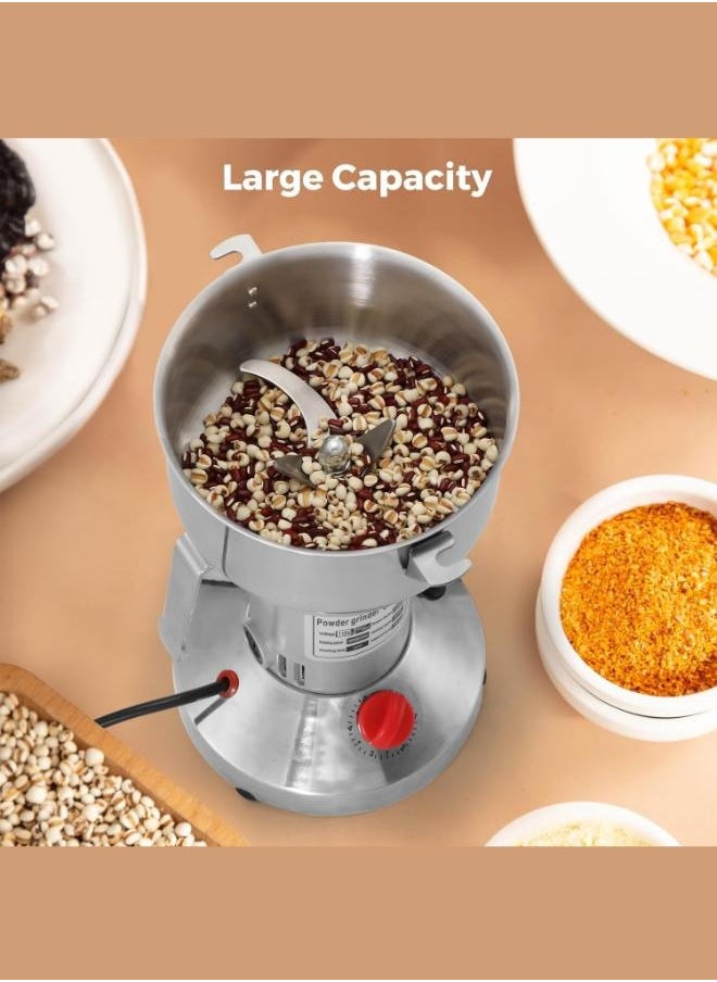 SILVER CREST SILVER CREST Powerful Powder & Cereal Grinder 400 GM & 1000 Germany Technology Best Quality Electric Grain Mill Grinder for Herb Pulveriser Food Grade Stainless Steel Grinding Machine for Grain 250G  - Image 4