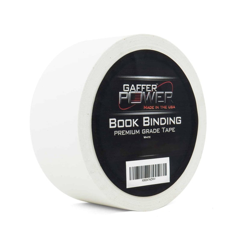 Gaffer Power White Bookbinding Tape 2" x 15 Yards | American Made, Durable, Acid-Free Tape for Book Repair, Scrapbooks, and Documents, Binding Tape - Image 2