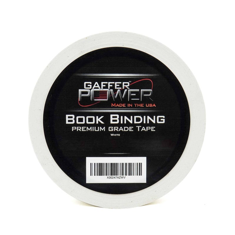 Gaffer Power White Bookbinding Tape 2" x 15 Yards | American Made, Durable, Acid-Free Tape for Book Repair, Scrapbooks, and Documents, Binding Tape - Image 1