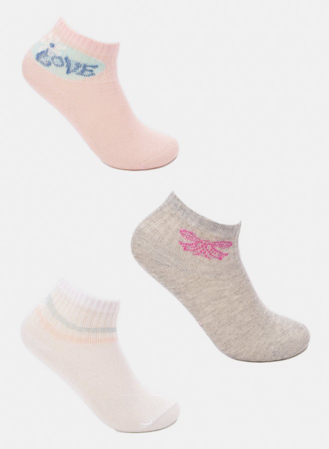 Carina Girly Cotton Socks - 3 Pairs - Image 1