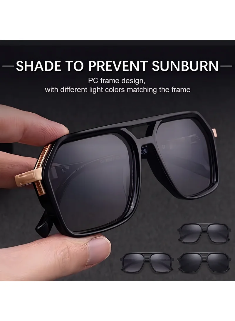 Thugfit  Vanguard Square Aviator Sunglasses for Men and Women, UV400 Polarized Lenses for Men | Best Price UAE