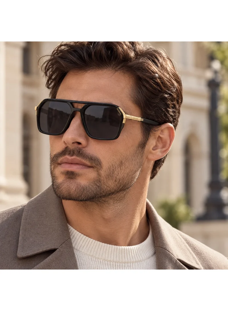 Thugfit  Vanguard Square Aviator Sunglasses for Men and Women, UV400 Polarized Lenses for Men | Best Price UAE