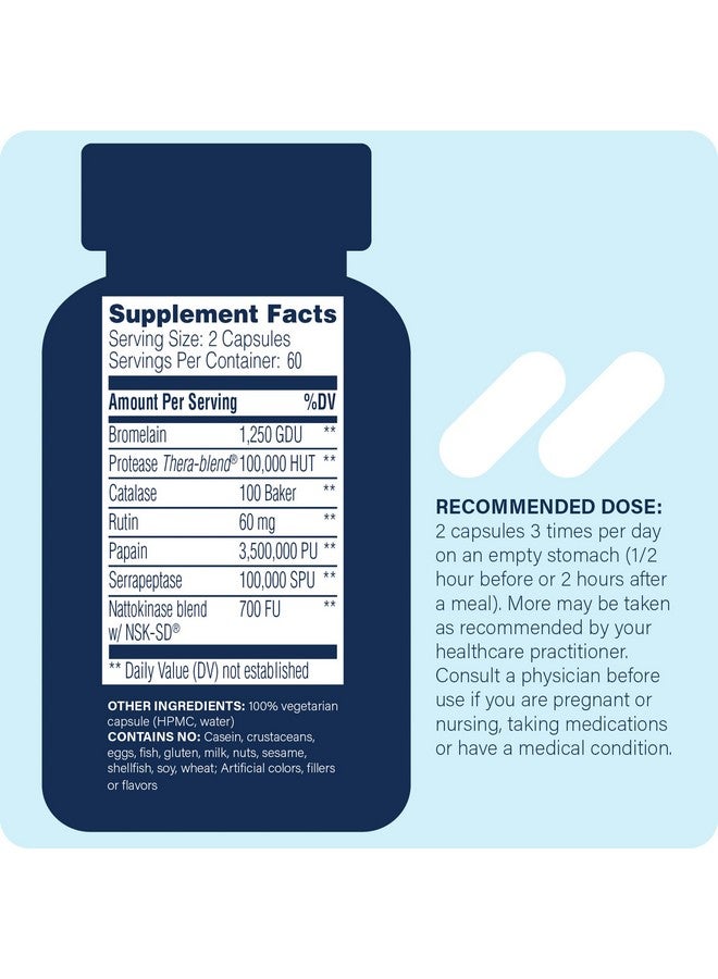 Enzyme Science Myomend - Joint Support Supplement - Formulated with Bromelain, Rutin, Nattokinase and Serrapeptase - Enzyme Health Supplement - Vegan and Kosher - 120 Capsules - Image 2