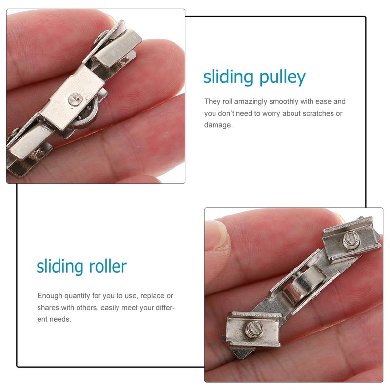 Glass Sliding Door Roller 1.73 Inch Steel Ball Bearing Wheels For Display Cabinet Smooth Replacement - Image 4