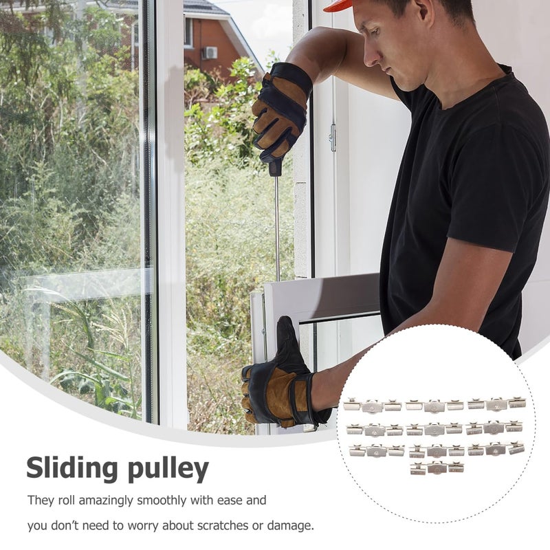 Glass Sliding Door Roller 1.73 Inch Steel Ball Bearing Wheels For Display Cabinet Smooth Replacement - Image 5