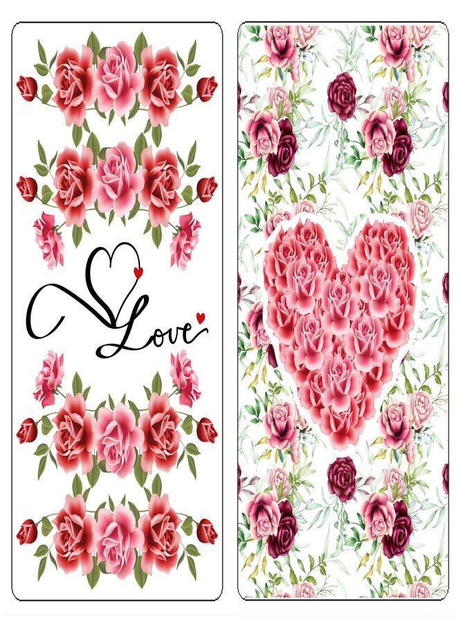 RokAPary 60 Wedding Roses Flowers Miniatures Candy Bar Wrapper, Bachelorette Mini Candy Bar Stickers, Decorations, Candy Not Included. Made in USA - Image 3