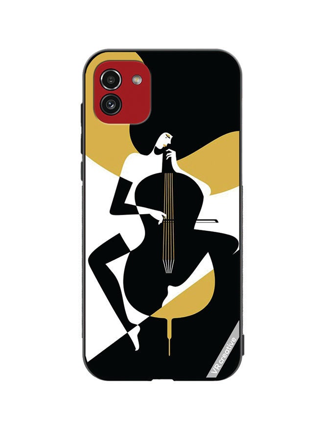 VR CREATIVE Protective Case Cover For Samsung Galaxy A03 Girl With Insttrument Design Multicolour - Image 1