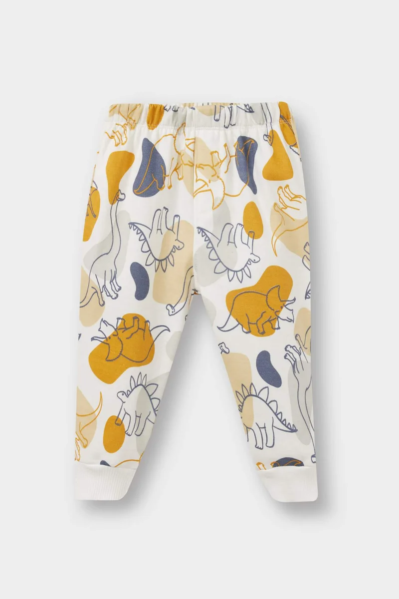 Defacto Baby Boy Dinosaur Printed Sweatshirt Sweatpants 2 Piece Set