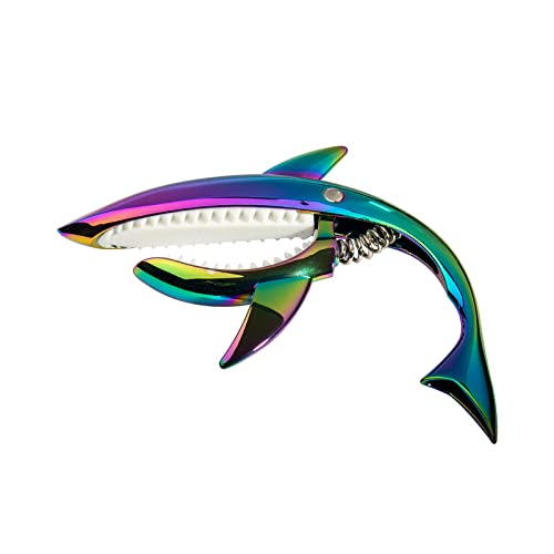 Cheerock Zinc Alloy Guitar Capo Cute Shark Shape Capo with Carrying Case for Classical Electric Guitar and Ukulele, Ideal Gift for Music Enthusiast (multicolor) - Image 3