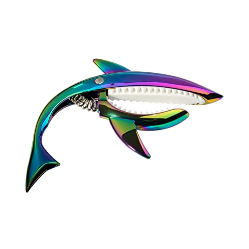 Cheerock Zinc Alloy Guitar Capo Cute Shark Shape Capo with Carrying Case for Classical Electric Guitar and Ukulele, Ideal Gift for Music Enthusiast (multicolor) - Image 2