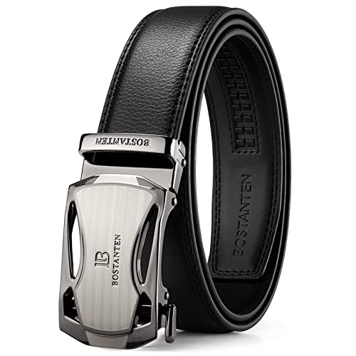 BOSTANTEN Ratchet Mens Belt Leather Dress and Casual with Adjustable Buckle, Trim to Fit - Image 1