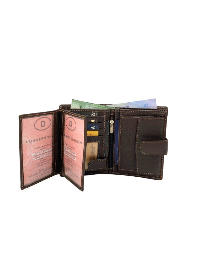 LAVERI LEATHER Laveri Genuine Leather Designer Wallet With RFID Protection Brown - Image 4