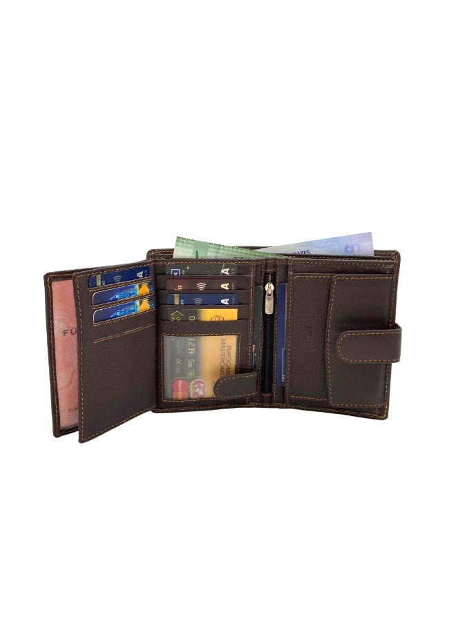 LAVERI LEATHER Laveri Genuine Leather Designer Wallet With RFID Protection Brown - Image 5