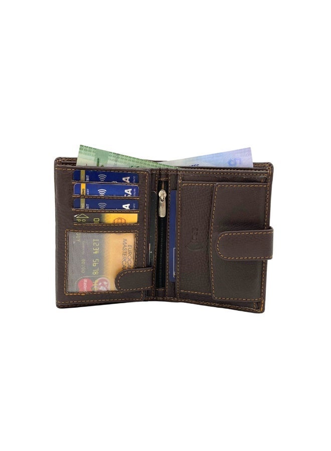 LAVERI LEATHER Laveri Genuine Leather Designer Wallet With RFID Protection Brown - Image 3