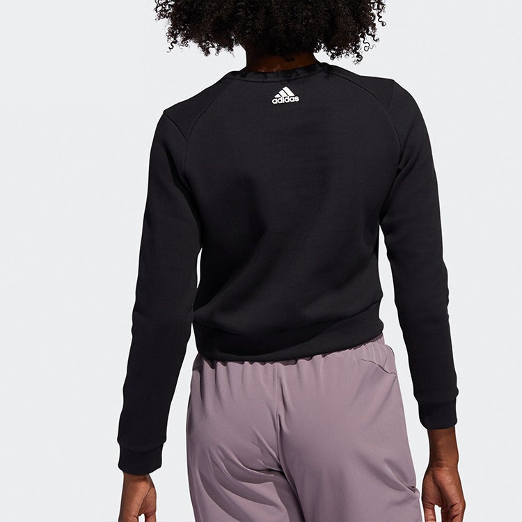 Adidas (WMNS) adidas Training Sport Round Collar Leisure Short Jacket Black - Image 4