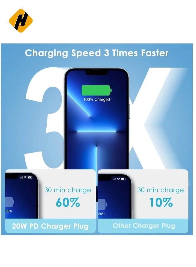 HuHa MFi Certified 20W USB C Fast Charger Plug Cable for iPhone 13 12 Pro Max/Mini/11/XS/XR/X/8 Plus/iPad  - Image 4