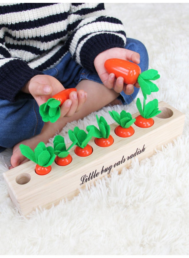 Children's Benefiting Intelligence Early Education Plugged Carrot Toy 1-2-3-year-old Boys And Girls Carrot-Color:Defense Of Pulling Radish-Basic Edition - Image 2
