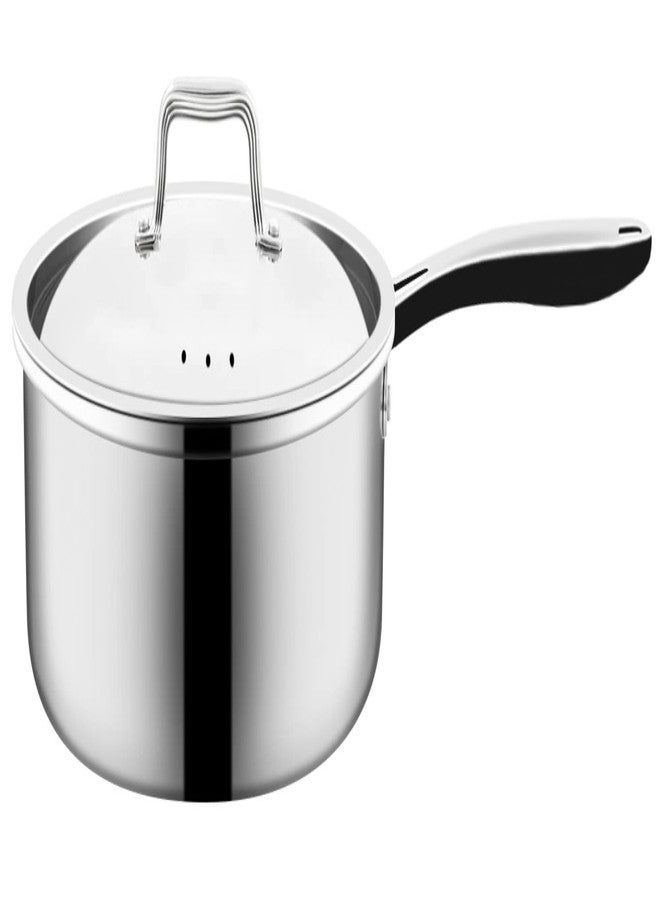 Nuwave Commercial 1.5-Quart Stainless Steel Saucepan with Vented Lid, Tri-Ply Construction, Premium 18/10 Stainless Steel - Image 1