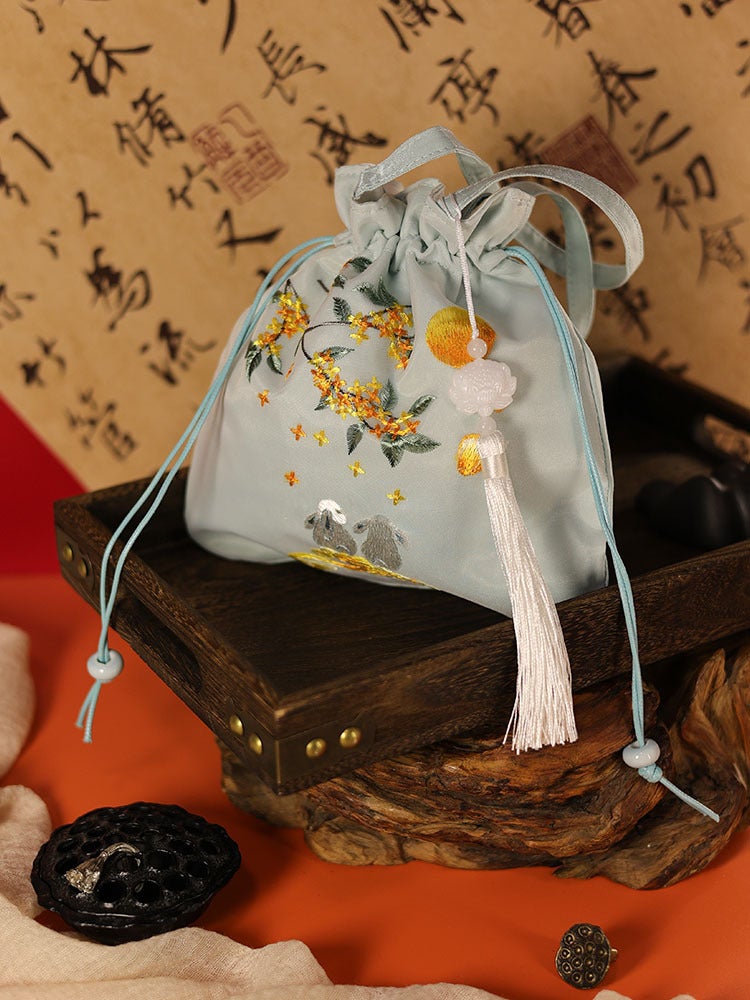 Suzhou Embroidery Bag Embroidery Bucket Bag Heavy Embroidery Antique Bag Chinese Style Handbag Messenger Bag Hanfu Small Bag - Image 2