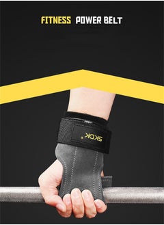 SKDK 2 Pack Wrist Straps for Weightlifting,Double Layer Leather Weightlifting Wrist Strap for Deadlift and Powerlifting, Adjustable Padded Gym Workout Lifting Wrist Gym Lifting Straps  - Image 3