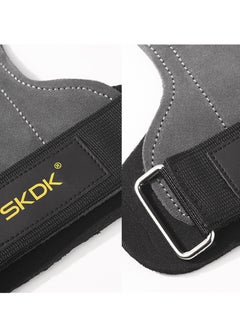 SKDK 2 Pack Wrist Straps for Weightlifting,Double Layer Leather Weightlifting Wrist Strap for Deadlift and Powerlifting, Adjustable Padded Gym Workout Lifting Wrist Gym Lifting Straps  - Image 5