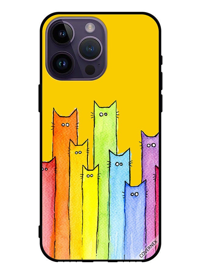 Covernex Protective Case Cover For Apple iPhone 14 Pro Max Cat Puppet Art - Image 1