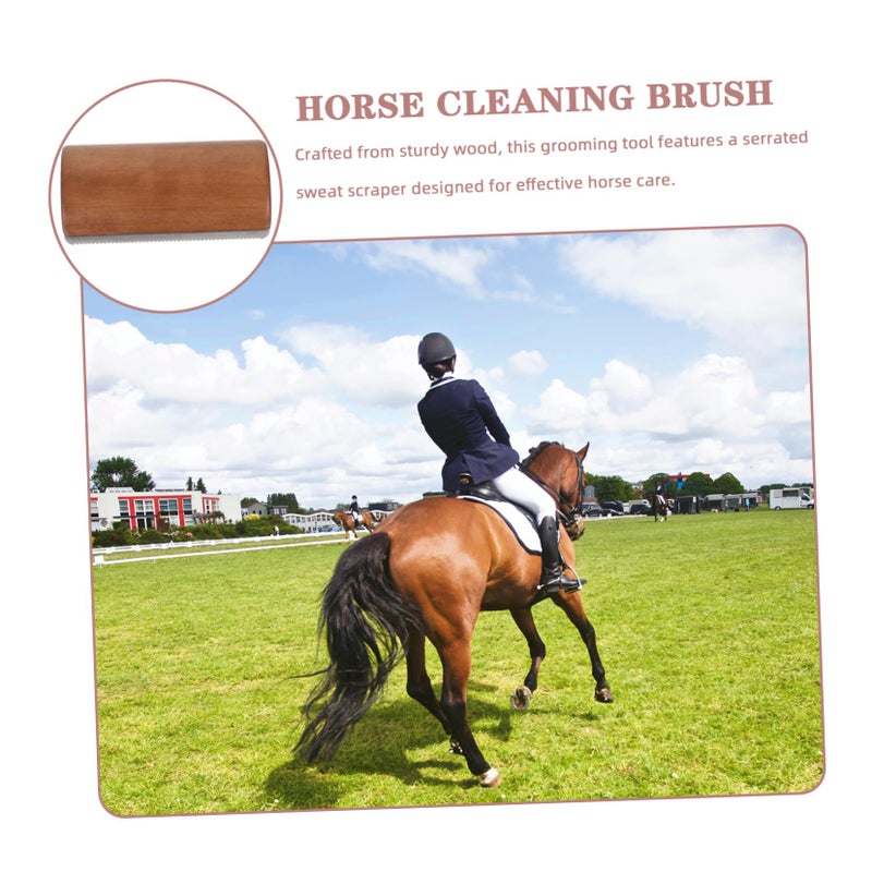 Serrated Edge Horse Brush for Sweat Dirt Removal Grooming Horses Cattle Pets Durable - Image 4