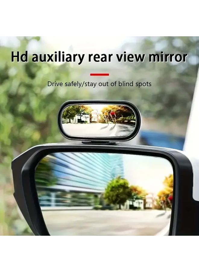 2 Pcs High Definition Rearview And Blind Spot Mirrors 360 Degree Adjustment Universal Fit - Image 5