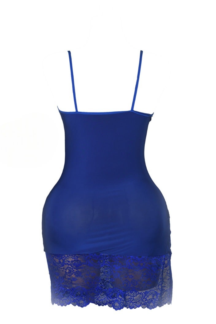 MANIKAN MANIKAN women's dress Elegant short  with a side slit and lace on the edges  - Image 4