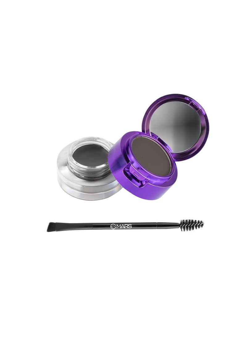 مارس MARS Eyelove Multi Pods Gel Eyeliner and Eyebrow Powder With Dual Ended Brush   Smudge Proof and Water Proof   Long Lasting   Rich Pigmentation   Inbuilt Mirror for Touch up  Black - Image 5