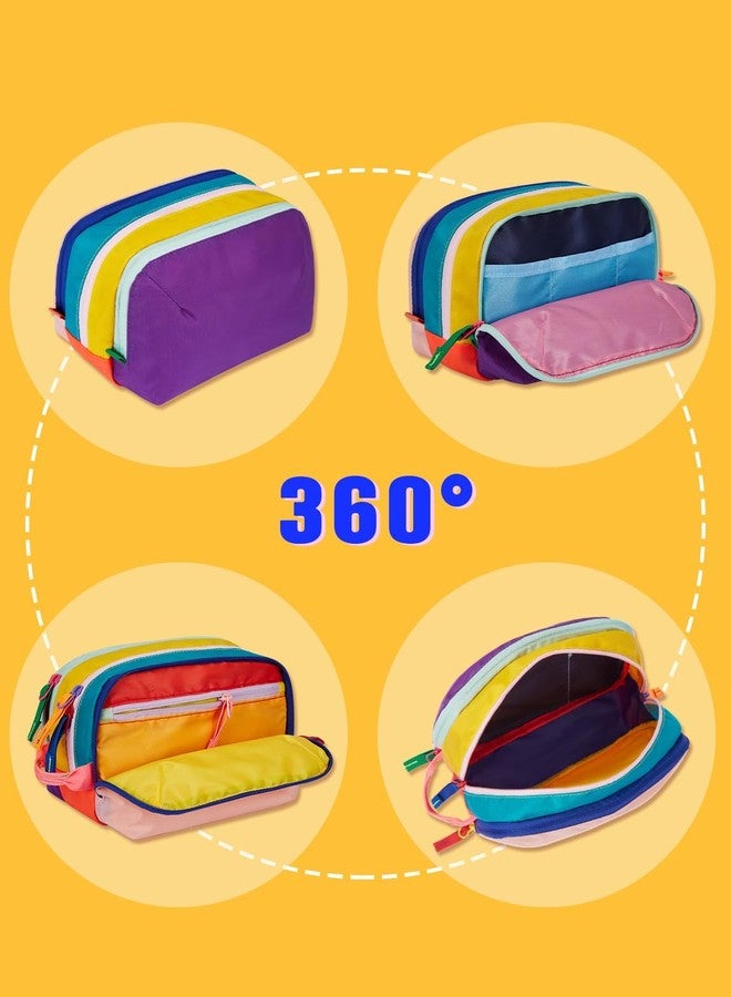 COSHAYSOO Initial Toiletry Bag Makeup Organizer for Women Teens Letter K - Image 3