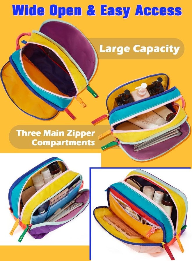 COSHAYSOO Initial Toiletry Bag Makeup Organizer for Women Teens Letter K - Image 5