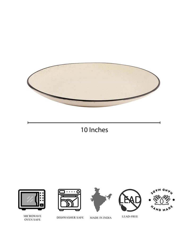 miah decor Handcrafted Gaura Collection- Stoneware Dinner Plates (10" Dia)-Set of 6 (MDFE-023-MFN) - Image 5