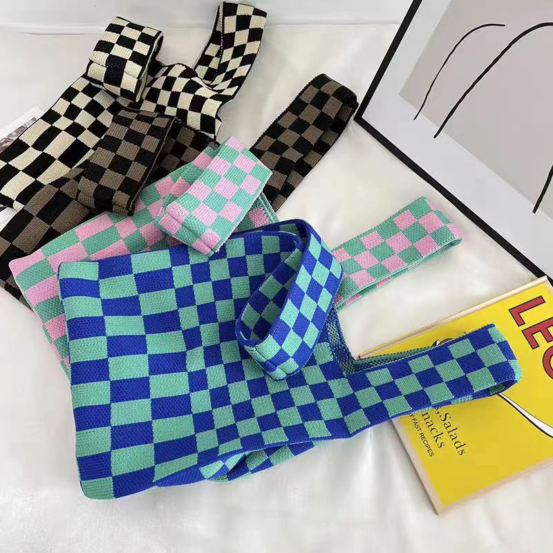 New Japanese And Korean Style Love Color-Matching Textiles Handbag Tote Bag Large Capacity Underarm Bag Women'S Bag Lunch Bag - Image 4