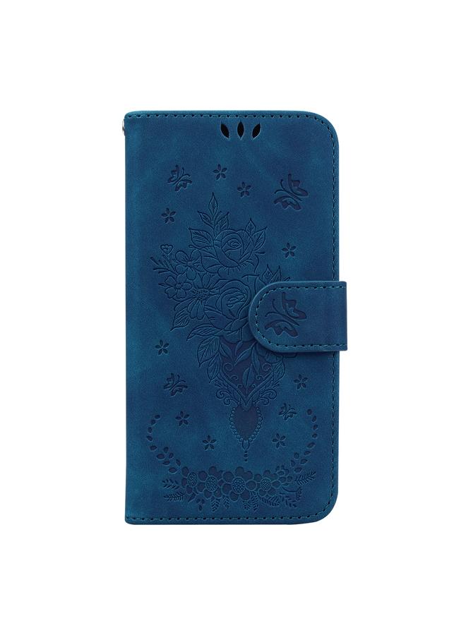 S-TOP Case For Samsung Galaxy S22 Ultra 5G Butterfly Rose Embossed Leather Phone Case - Image 2