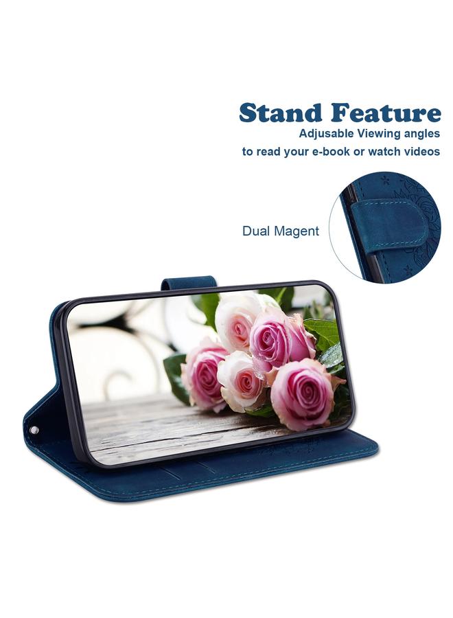 S-TOP Case For Samsung Galaxy S22 Ultra 5G Butterfly Rose Embossed Leather Phone Case - Image 5