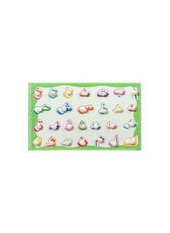 Generic Babeland Puzzle Alphabet 27 Letters Arabic Grab Plate with Knobs - 30x22.5cm, Educational Montessori Toy, Jigsaw Puzzle Letters Game, Colorful Matching Game for Early Education  - Image 4