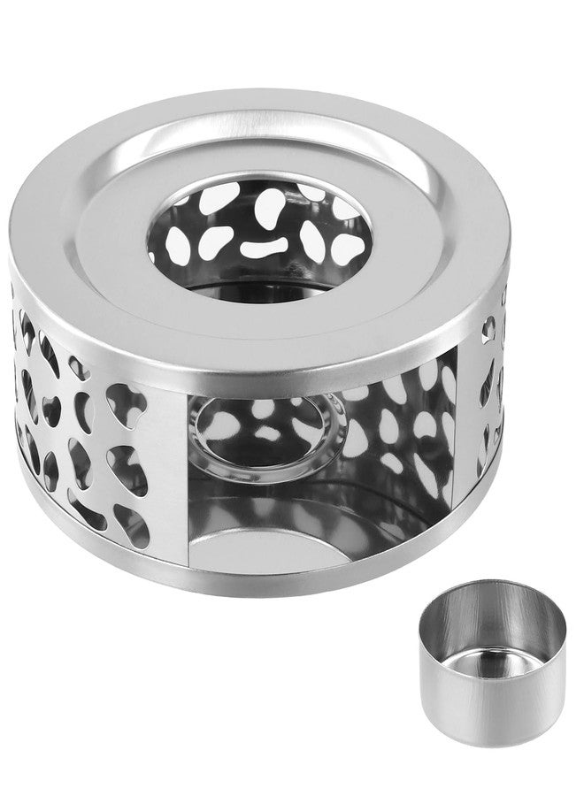 MUKLEI 4PCS 430 Stainless Steel Teapot Warmer, Teapot Heater with Tealight Holder, Tea Pot Warmer Base for Meet for Tea - Image 5