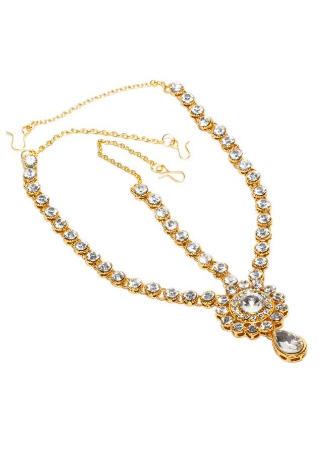 Bindhani تاج ماثا باتي حلقة أنف مجوهرات بوليوود الهندية للنساء - Image 2