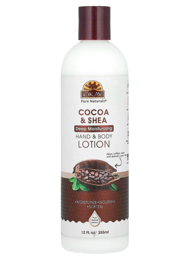 OKAY Hand & Body Lotion Cocoa & Shea 12 fl oz (355 ml)