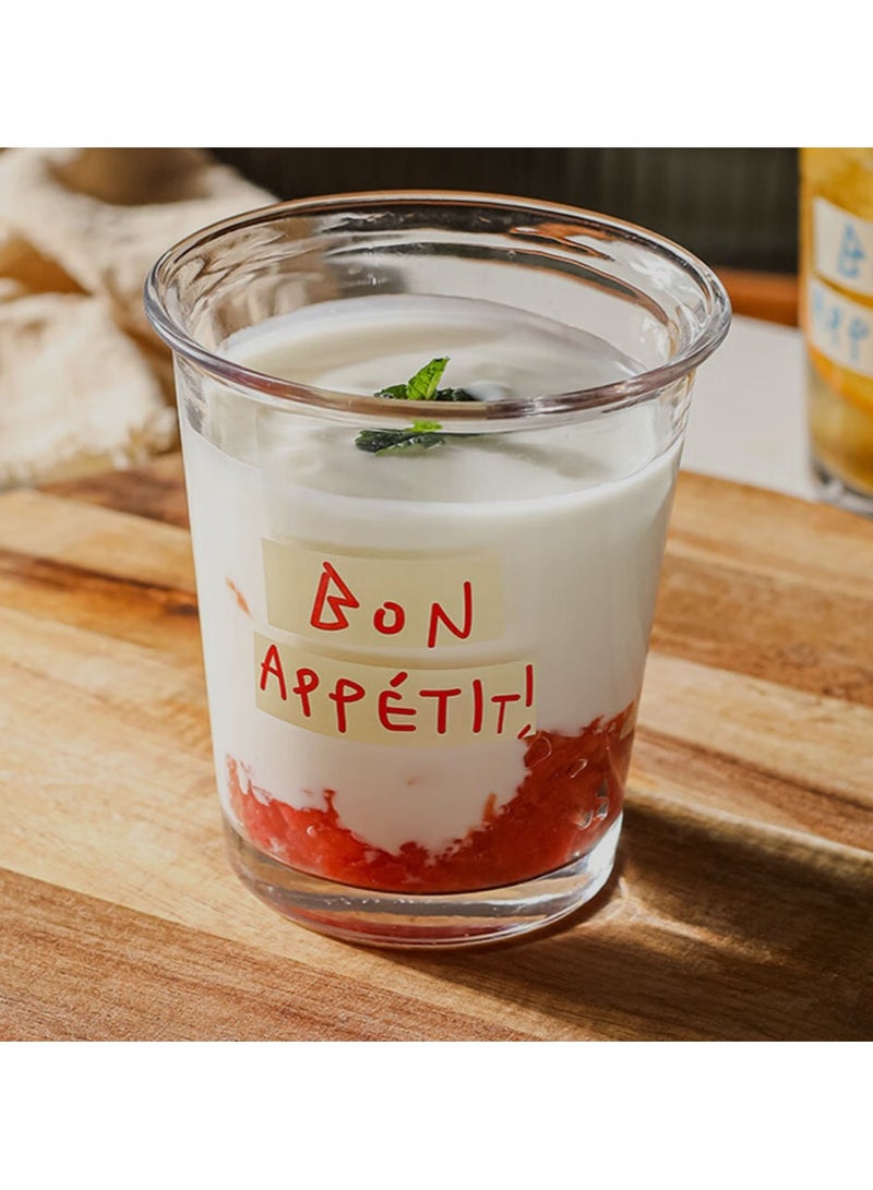 Jingke Glass Coffee Cup Milk Oat Drink Cup Latte Cup 350ML - Image 3