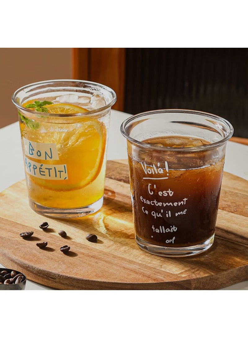 Jingke Glass Coffee Cup Milk Oat Drink Cup Latte Cup 350ML - Image 4