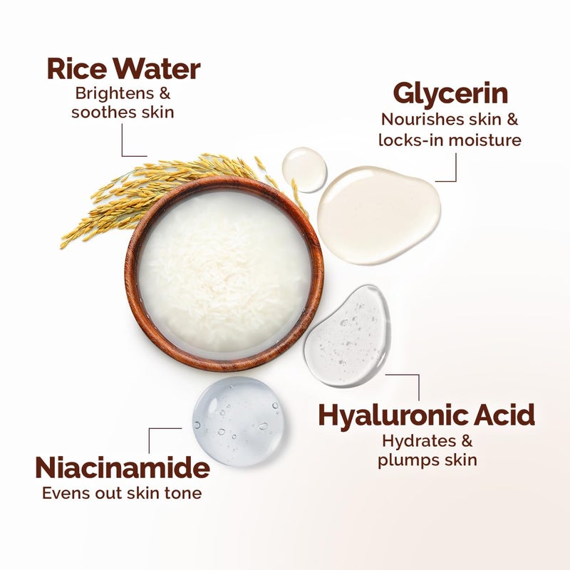 Mamaearth Mamaearth Rice Dewy Bright Face Pack with Rice Water Niacinamide For Glass Skin 200g DIYlike Texture Gives GlassLike Glow Instant Brightness Gel Cream Face Mask Free From Harmful Chemicals - Image 4