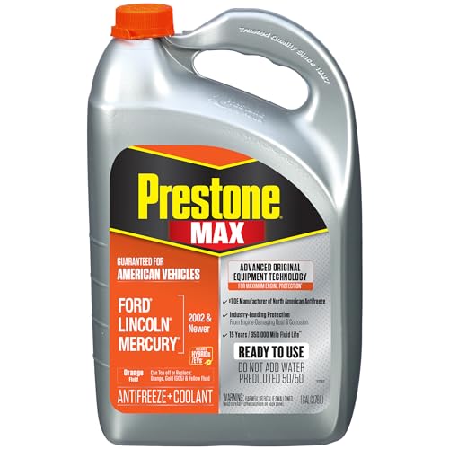 Prestone بريستون AF6800 ماكس سائل التبريد ومضاد التجمد الأصلي: برتقالي أمريكي، 50/50 جاهز للاستخدام، 1 جالون، عبوة من 6 - Image 1