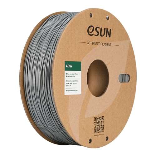 eSUN ABS+ Filament 1.75mm, 3D Printer Filament ABS Plus, Dimensional Accuracy +/- 0.05mm, 1KG Spool (2.2 LBS) 3D Printing Filament for 3D Printers, Silver - Image 1