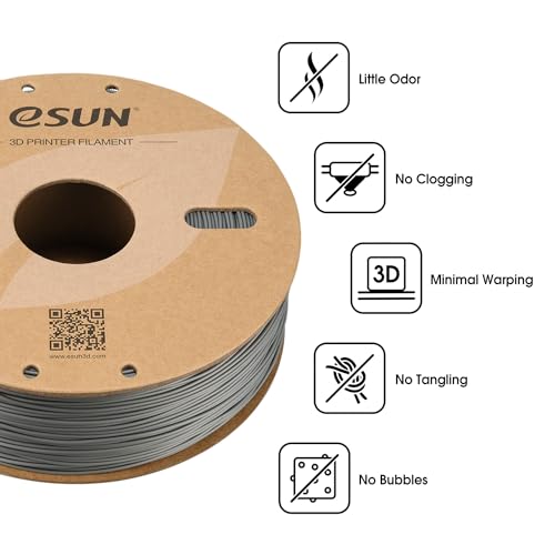 eSUN ABS+ Filament 1.75mm, 3D Printer Filament ABS Plus, Dimensional Accuracy +/- 0.05mm, 1KG Spool (2.2 LBS) 3D Printing Filament for 3D Printers, Silver - Image 4
